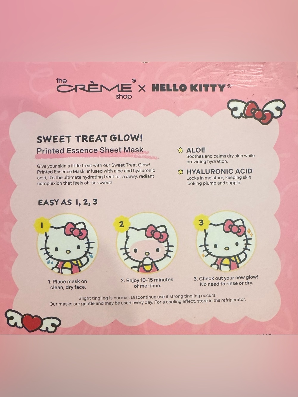 The Creme Shop Hello Kitty Sweet Treat Glow Sheet Mask Pack of 5 - Picture 3 of 4